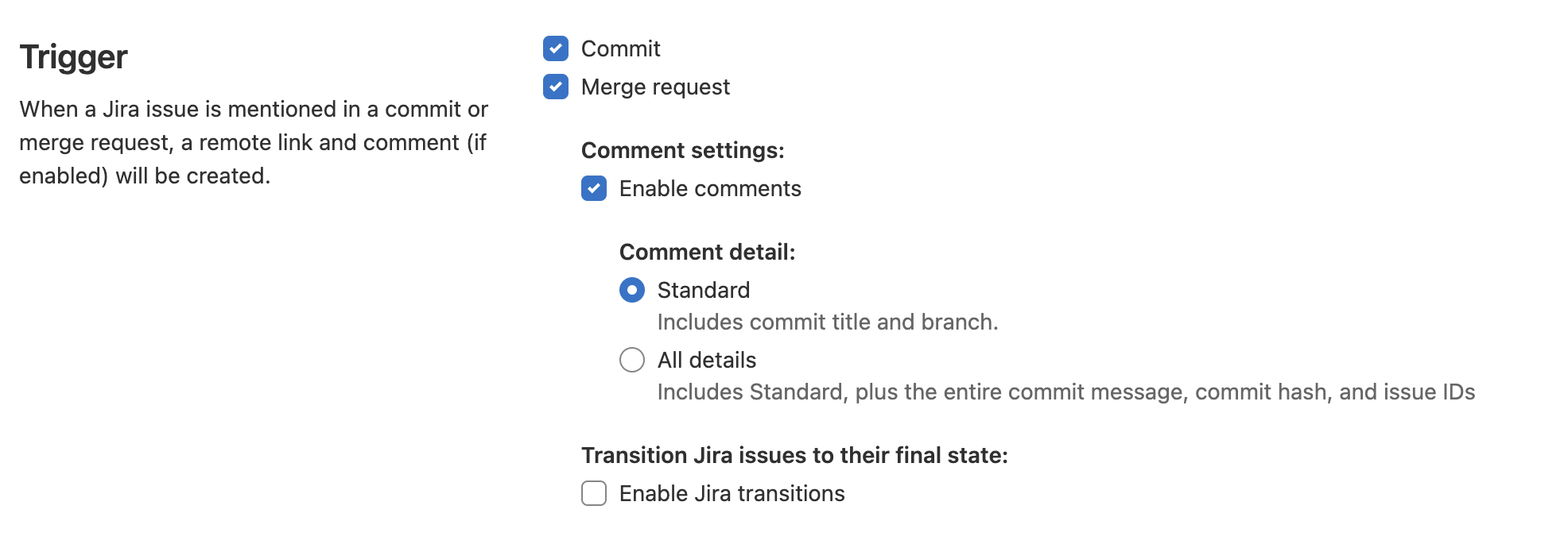 GitLab Settings - triggers