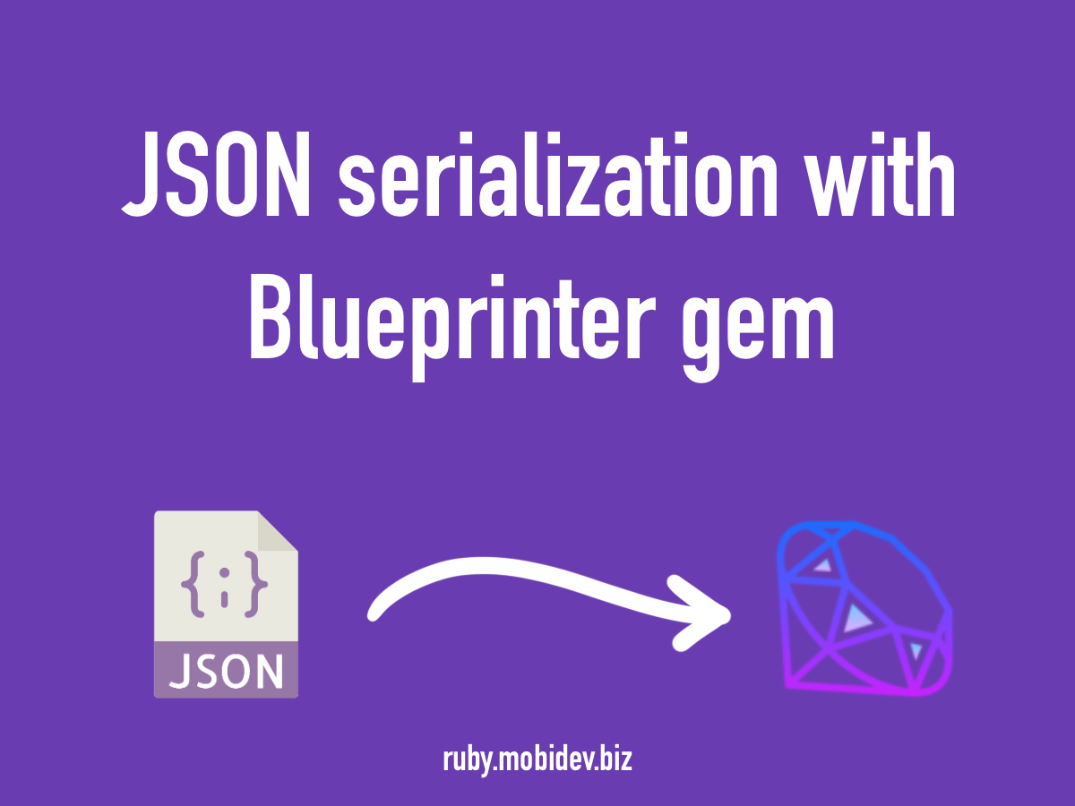 JSON serialization with Blueprinter gem - cover image